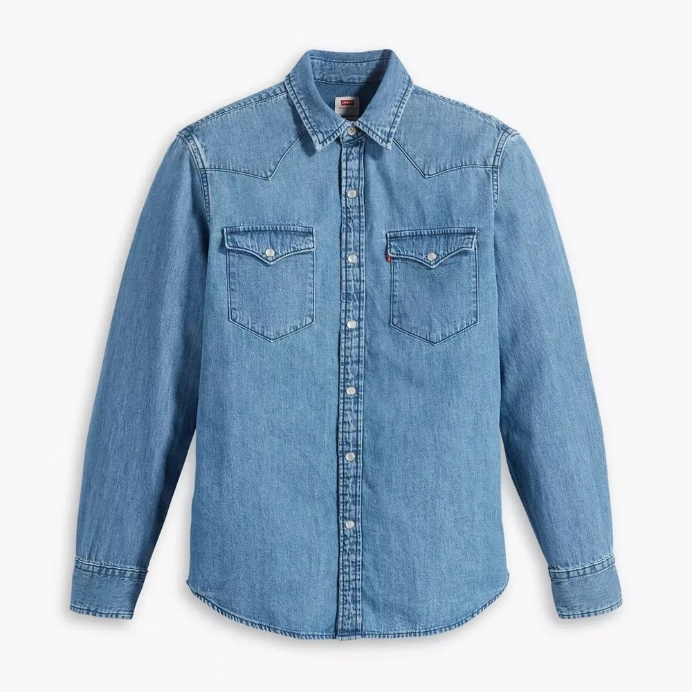Levi's Light Blue Casual Button Down Shirt - Picture 1 of 9